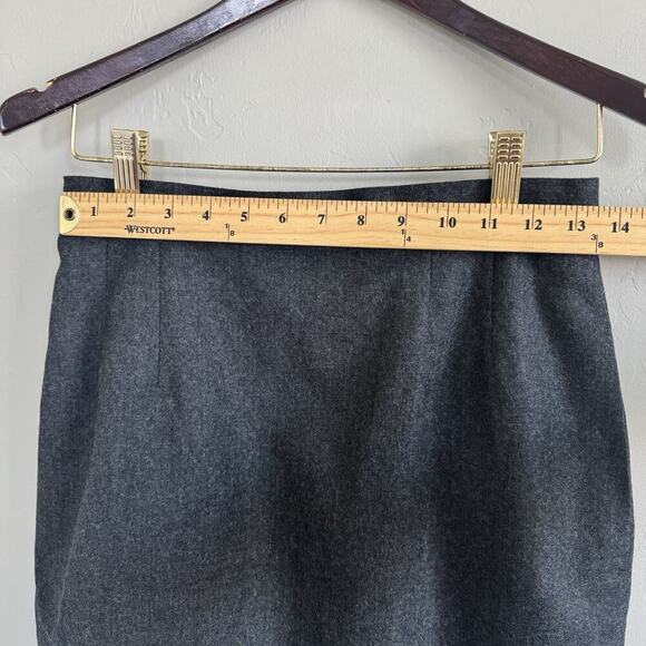 Vintage Talbots 100% Wool Pencil Skirt Woman’s Size 10 Dark Gray - Picture 3 of 6